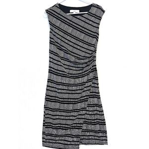 Loft Black and White Geometric Dress size SP